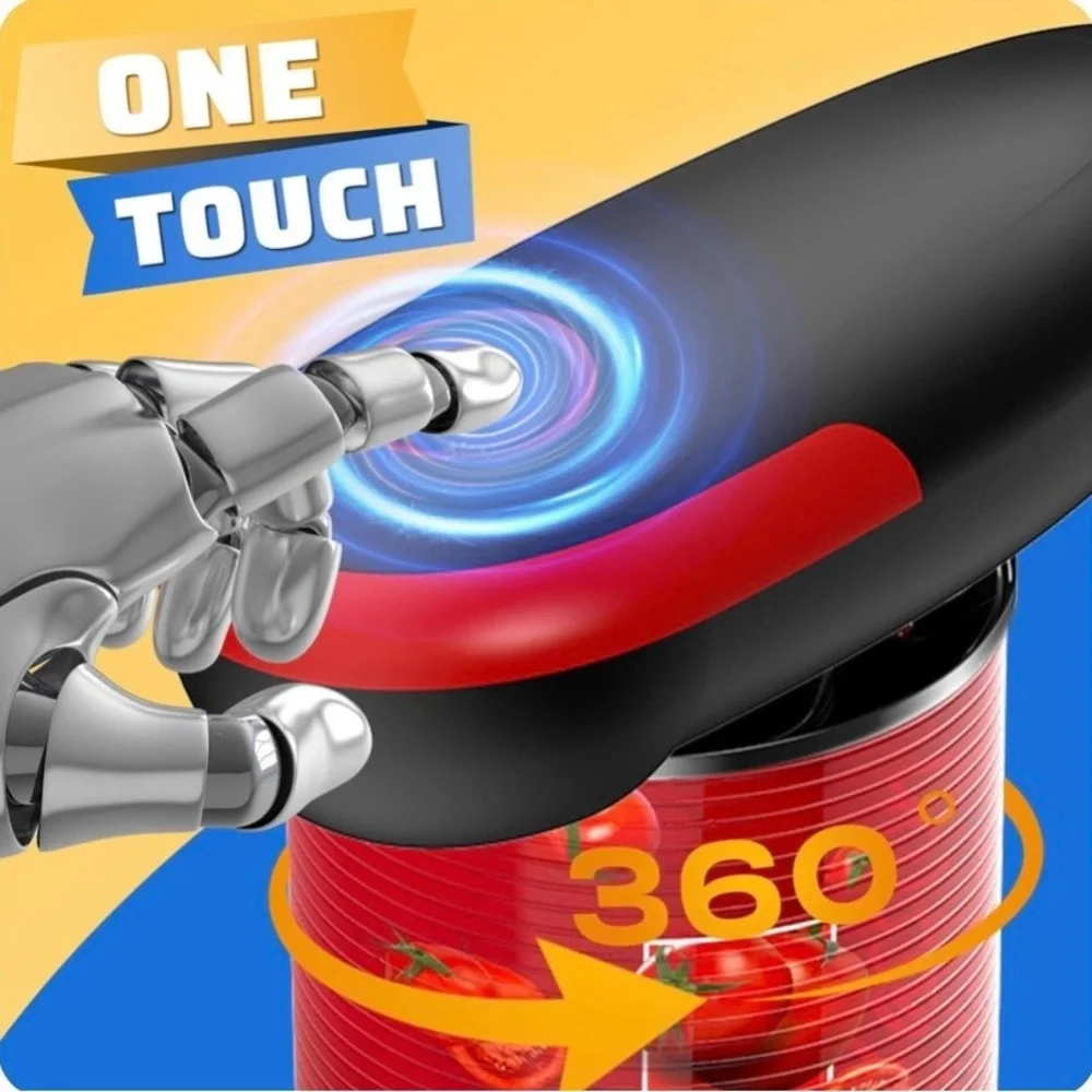 NEW - Electric Can Opener, One-Touch Automatic Can Opener Fits All Can Size